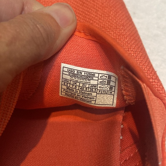 UGG Womens Size 9.5 Luciah Espadrille Stitch Slip Ons Orange - Picture 9 of 10